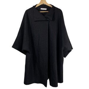 Harris Wharf London Women's Pressed Wool Kimono Coat Black Size M (44 IT)